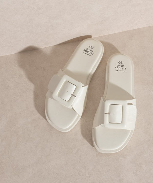 Single Buckle Slide Sandals