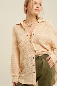 Soft Thermal Knit Shacket Top