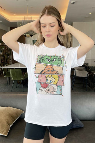 CHRISTMAS FACES GRAPHIC TEE