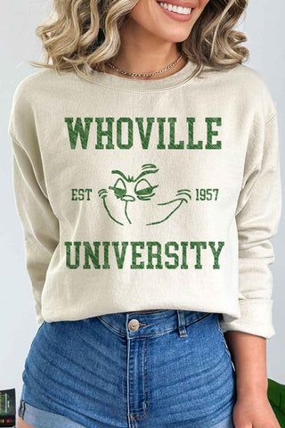 WHOVILLE UNIVERSITY CHRISTMAS GRAPHIC SWEATSHIRT