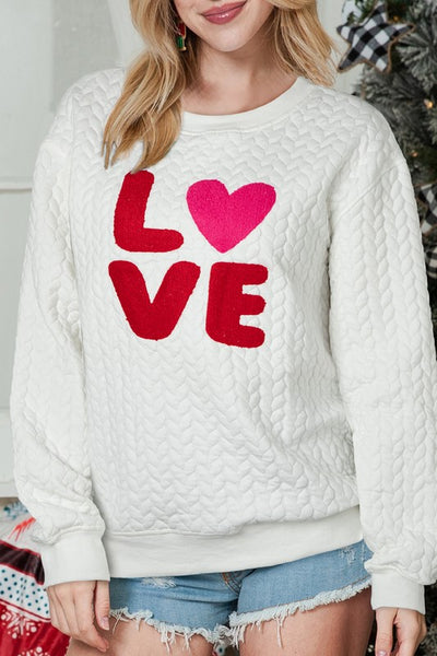 Merry and Bright Quilted Sweatshirt