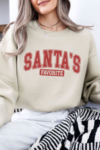 Santa's Favorite, Christmas Fleece Sweatshirt